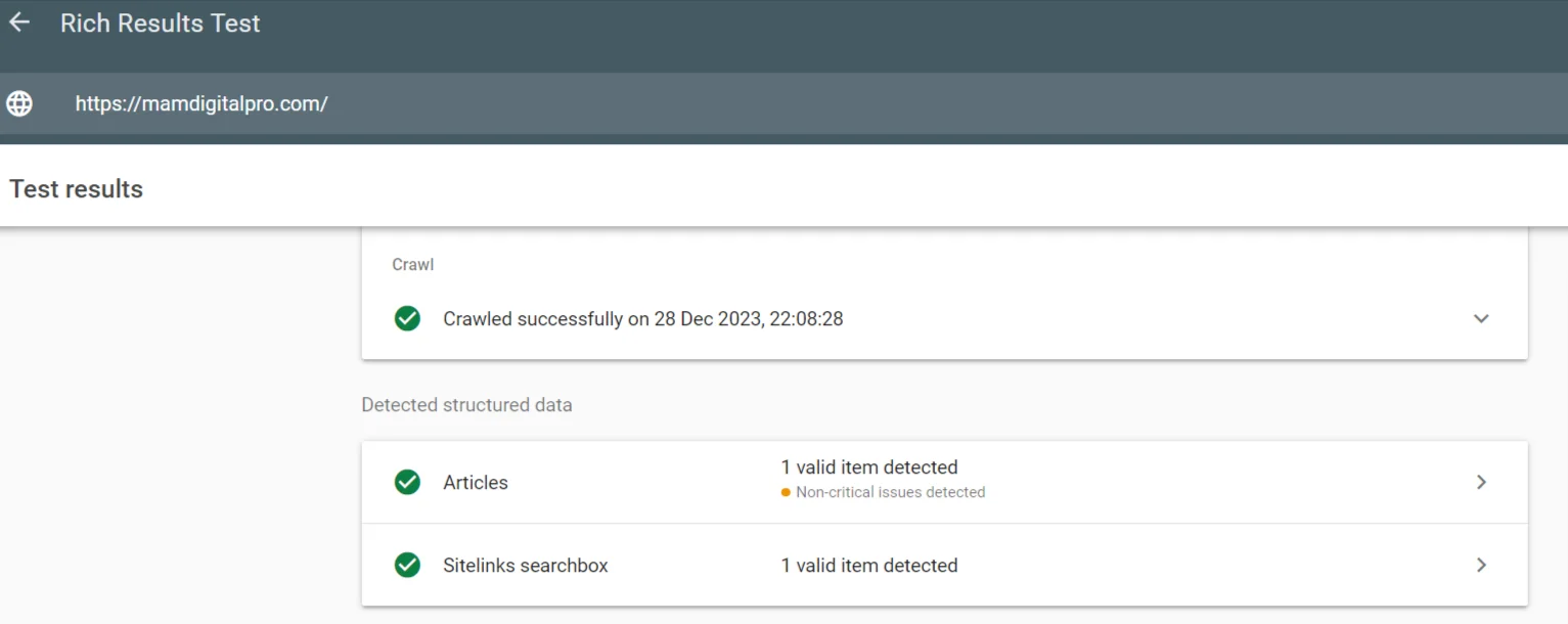 Structured Data Rich Results Test – Google Search Console